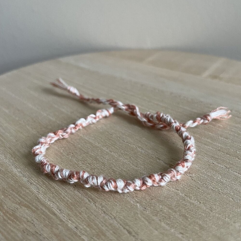 Yvonne Bracelet, anklet, trendy, comfortable, tie, embroidery thread, woven, gif